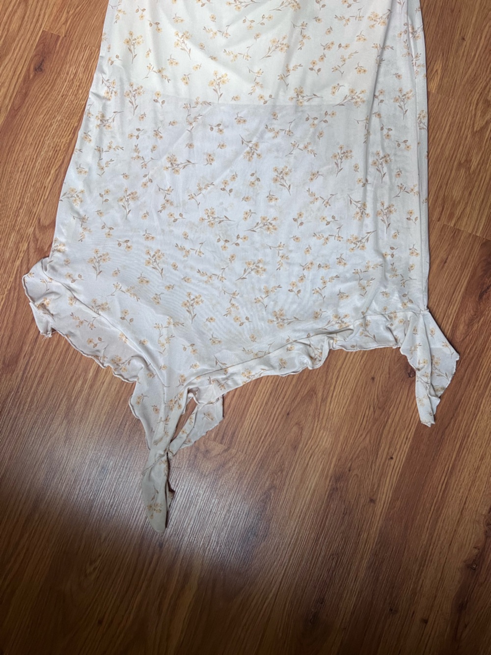NEW Cream + Pale Yellow Floral Delicate Boho Dress - Picture 3 of 13